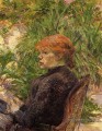 femme aux cheveux rouges assis dans le jardin de m forêt 1889 Toulouse Lautrec Henri de